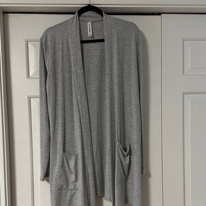 Zenana Outfitters Light Gray Cardigan